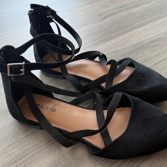 Torrid Black Crisscross Heels Flats - Picture 2 of 3